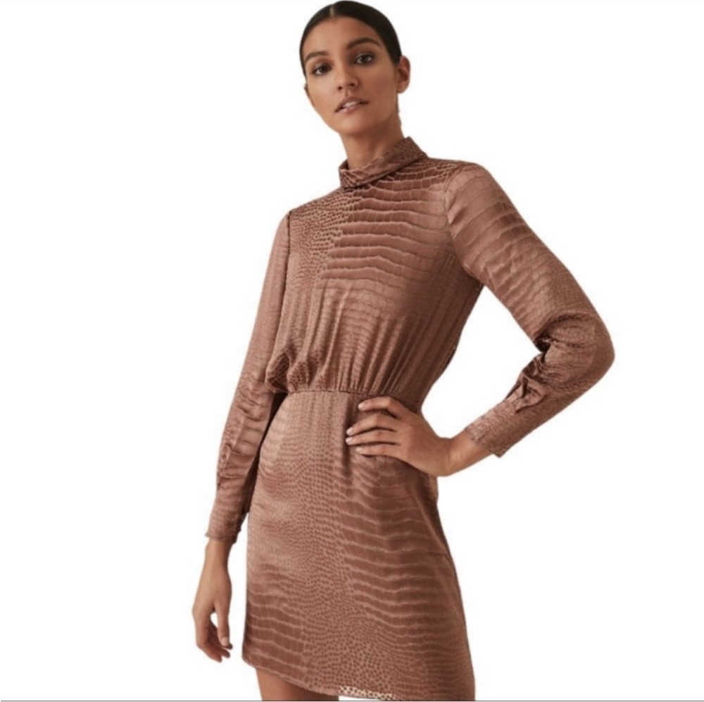 Reiss Bronze Snake Emma dress